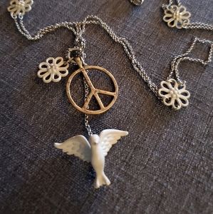 Lucky brand dove peace necklace